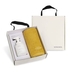 송월x생활공작소 호텔수건 170g 1p + 핸드워시 멀티 리빙선물 손잡이패키지 1세트 집들이선물로 제격