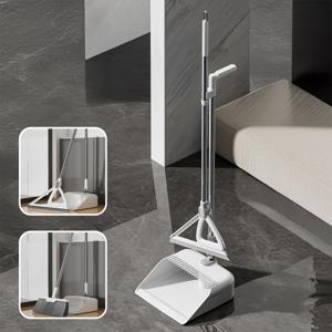 1+1선택가능 슬림핏 접이식 스탠딩 실리콘 빗자루 쓰레받기 세트