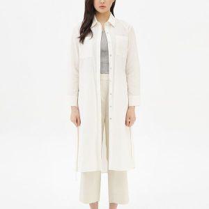 탑텐 원피스하의 봄/여름 인기상품 모음 여성) 포플린 셔츠 긴팔 원피스_MSE2OO2010