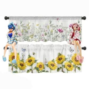 커튼 바란스 창문 주방 플라워 미니커튼 베란다 패브릭 고품질 및사은품 증정