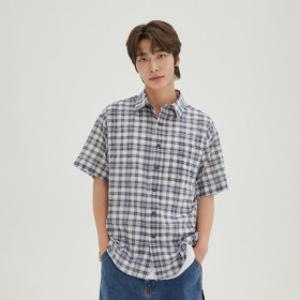 체크 반팔 셔츠 (SPYWF37C51 RE)_SPYCF49C51 스파오 스프링세일