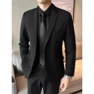 남자 상복 올블랙 기본 블랙 수트 면접 장례식장 정장 세트 검정 양복 장례식 복장 신사복