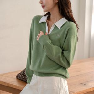 캔마트 펜던트 트임 배색 니트