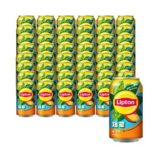 립톤 아이스티 복숭아맛 제로 355ml 48캔 복숭아맛 음료/ 홍차음료 / 제로칼로리