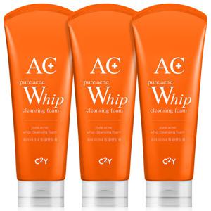 (초특가 할인)C2Y 아크네 휩 클렌징폼 폼클렌징 220ml 3개