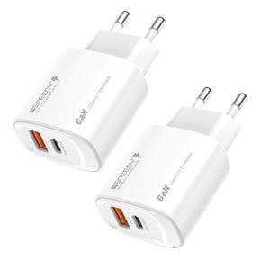 1+1 25W GaN PD PPS 2포트(Type-C USB-A) 고속 초고속 멀티 가정용 충전기 케이블 추가구매가능