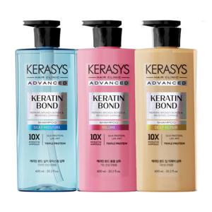 케라시스 케라틴본드 볼륨/모이스춰/리페어 3종 샴푸/트리트 600ml 3개