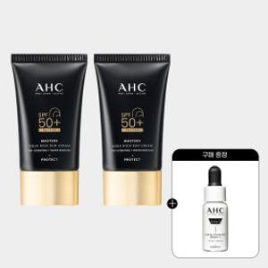 AHC 마스터즈 아쿠아 리치 선크림 50ml 2개 +(증정)프로샷 세럼 5ml