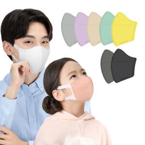 100매 성인용/어린이용 새부리형 컬러 일회용 마스크