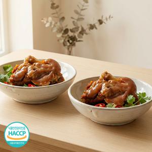 말랑쫀득 미니족발 술안주 모임 캠핑 통미니족 350g+350g (2팩 새우젓 증정)