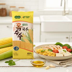 순솔가원 100% 옥수수국수 400g (25개(10kg)) 글루텐프리 제로당 100%옥수수면
