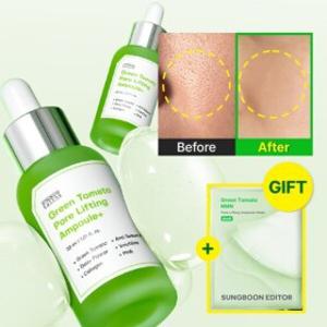 1+1 성분에디터 650만병 완판 그린토마토 모공 리프팅 앰플 30ml (모공 마스크팩 1매 증정)