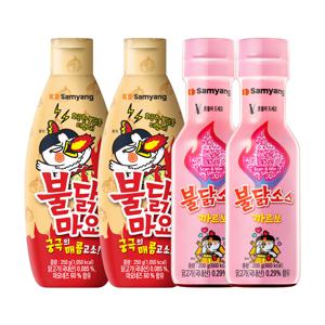 삼양 불닭마요소스 250g 2개 + 까르보불닭소스 200g 2개