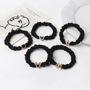 오늘도구름상회 펜던트 블랙 미니 슈슈 헤어 머리 곱창밴드 5종