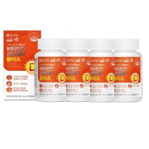 종근당 비타민D3 2000IU 플러스 비타민E 아연 90캡슐 x 4통 12개월분 뼈건강 면역 항산화