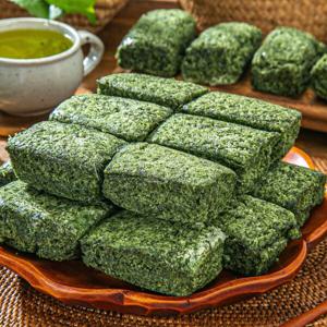 진도 쑥 백설기 쑥떡 쑥설기 식사대용 쑥백설기 1kg (10개입) 국내산 재료 - 당일생산 급랭 발송