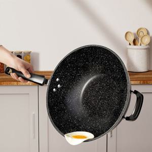 LUMENWOK 맥반석 논스틱 볶음팬 가정용 깊은형 후라이팬
