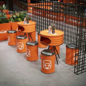 드럼통 테이블 의자 레트로 야외 커피숍 가게 개업
