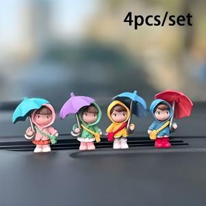 차량용 장식인형 장식품 피규어 4종 세트