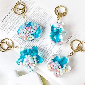 모음 물들어간 아쿠아 워터볼 키링 곰돌이 인형 키링 가방 열쇠고리 키홀더 초등학생 중학생 단체 선물