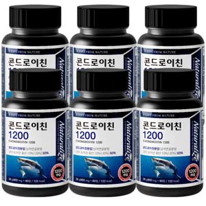 네추럴라이즈 콘드로이친 1200 600mg x 60정 6박스 상어 연골 분말