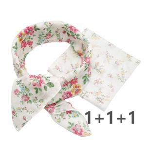 1+1+1 무료배송 세장한세트 봄맞이 벚꽃축제 꽃무늬아사 면 손수건 스카프 대형 단체스카프 등산