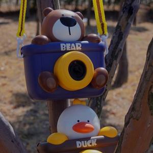 J2K 곰돌이 오리 비눗방울 카메라 장난감 멜로디 버블 어린이