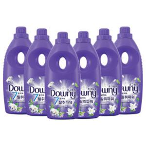 다우니 탈취파워 화이트티와 릴리 초고농축 섬유유연제 본품/1L 6개