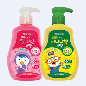 뽀로로가 따온 바나나향/딸기향 어린이 펌핑치약 250g