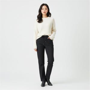 여성 허리밴딩 스판 슬림 청바지 9부 데님 편한 데일리 팬츠 포토리뷰시 예쁜 동물 키링 증정