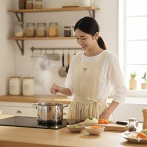 쁘띠 베이지 원피스 앞치마 바리스타 카페 주방 미용실 식당 신혼 유치원 이지오 앞치마 제작전문