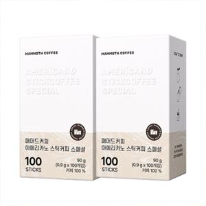 매머드 커피 아메리카노 스틱미니 스페셜 100T 2박스(총 200T)