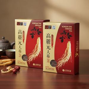 고려원 인삼차 100포x2개/고려인삼 영지 과립차 건강차 한방차 대용량 선물세트 사은품 증정