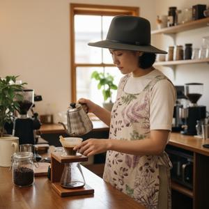 원피스 린넨 앞치마 롱 카페 예쁜 바리스타 어린이집 에이프런 마가렛 버터 린넨앞치마