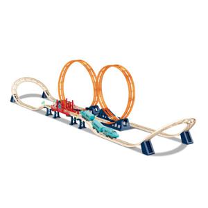 더블 롤러코스터 전동기차 세트 69P / (4146) 전동 기차 놀이 정거장 회전