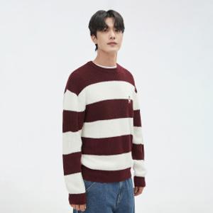 (우디) 스트라이프 스웨터_SPKWF49C51 스파오 스프링세일