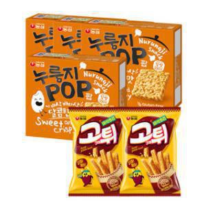 농심 바삭츄리 고튀 90g 2개 + 농심 누룽지팝 142g 4개
