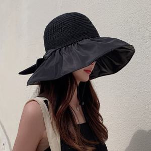 넓은챙 여름버킷햇 여성 벙거지모자 빅사이즈 대두 자외선차단 모자 OFDJ-HT19