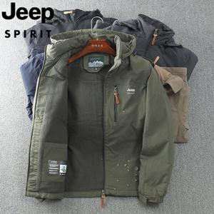 JEEP SPIRIT 지프 바람막이 점퍼 탈부착 후드 다운 코트 빅사이즈 통기성스키복 등산복
