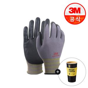 3M 슈퍼터프 안전장갑 코팅장갑 겨울 작업 혹한기 방한장갑 플러스터치(M) X10 +(증)메가커피