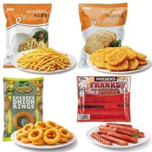 데이쉐프 감자튀김 2+1 골라담기 (감자튀김/소시지/어니언링) 냉동 간식