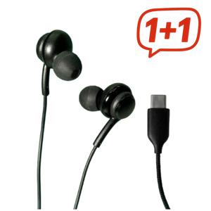 1+1 슬기로운 음덕 생활 충전기랑은 절교하세요 C타입 고음질 패브릭 유선 이어폰 줄꼬임방지까지~