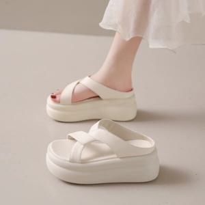 여름 통굽 슬리퍼 7cm 키높이 여성 경량 컴포트 샌들 225~250mm