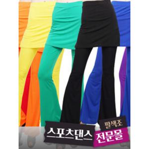 팔색조댄스 / 기본 랩바지 /스포츠댄스복 / 라인 장구 난타 /단체 행사 공연/ 다양한 칼라(55~88)