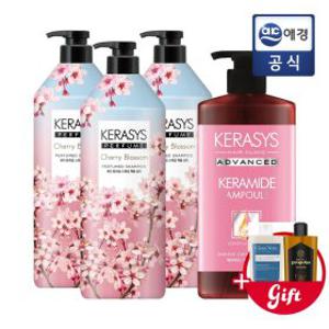 (케라시스)케라시스 퍼퓸 체리블라썸 샴푸 1L x 3개 + 트리트먼트 1L