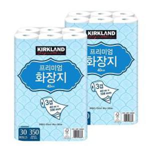 커클랜드 코스트코 커클랜드 시그니춰 프리미엄 3겹 화장지 40m 30롤 2팩