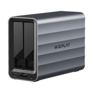 위즈플랫 HDX200UH 2베이 C타입 대용량 외장하드 레이드 스토리지  2포트 허브+카드리더 탑재  하드미포함