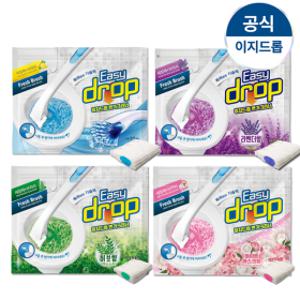 이지드롭 변기크리너 세트/물에녹는 일회용변기솔