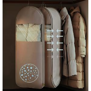 1+1 공간절약 자가압축 의류 보관백 옷커버 지퍼형 클로젯 정리함 패딩 압축 방진 커버 옷장용 의류 방진백