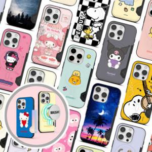 맥세이프 카드수납 범퍼케이스 갤럭시S26 S25 A16 A17 A36 퀀텀6 버디4 아이폰17 16 카카오 산리오 카드2장